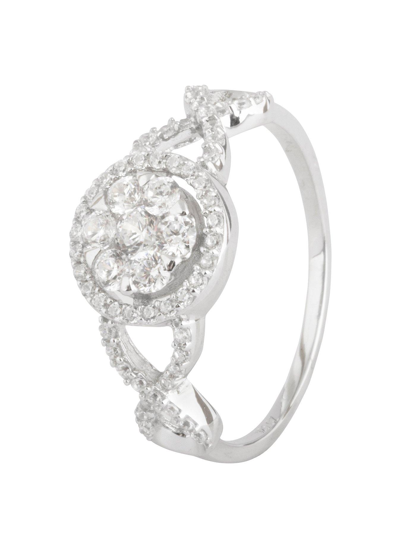 Details about   Sterling Silver Ring with 1.35ct Cubic Zirconia Size 6